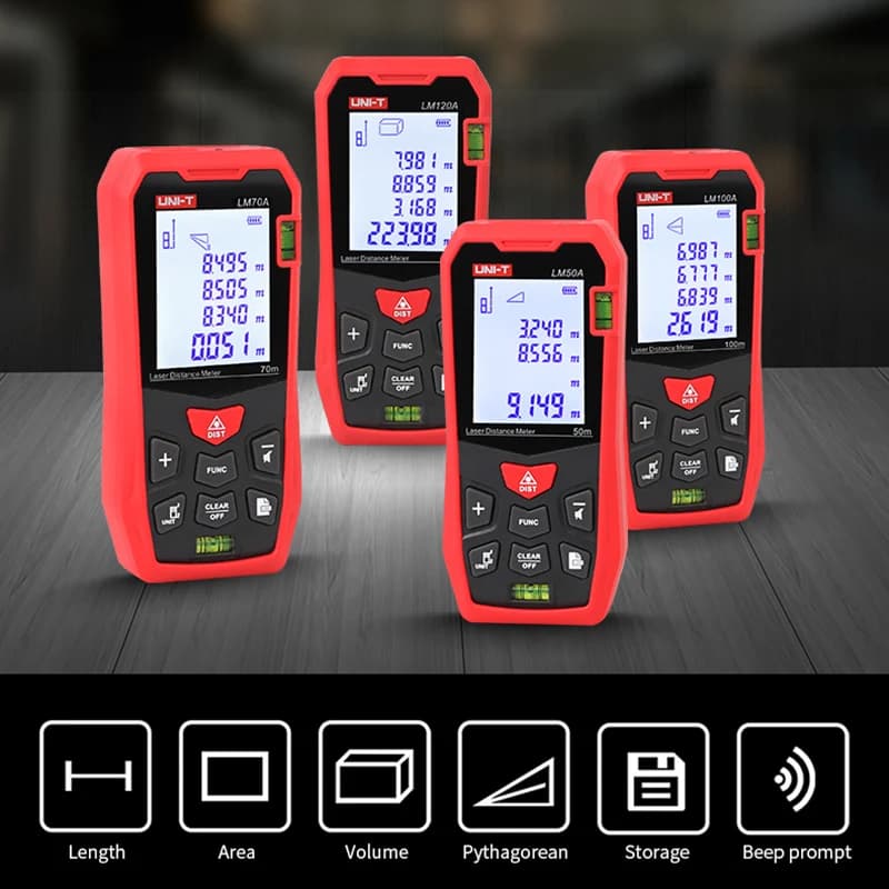 Télémètre Laser UNI-T LM50A LM70A LM100A LM120A télémètre Laser télémètre numérique ruban à mesurer