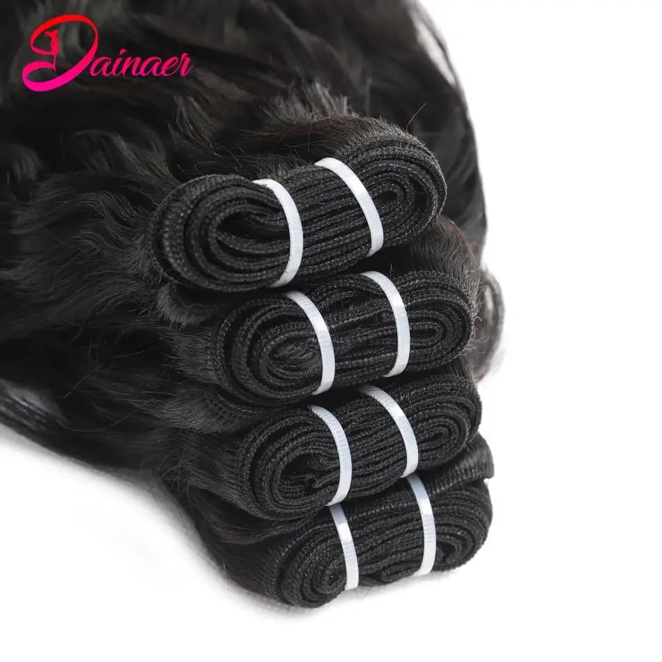 Tissage en Lot Brésilien Naturel Ondulé, Extensions de Cheveux 100% Humains, 3 Pièces