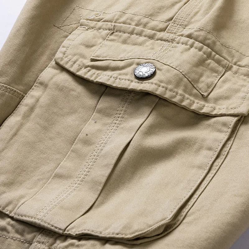 Short Cargo militaire Baggy multi-poches pour hommes, en coton kaki, tactique, pantalon court 30-38,