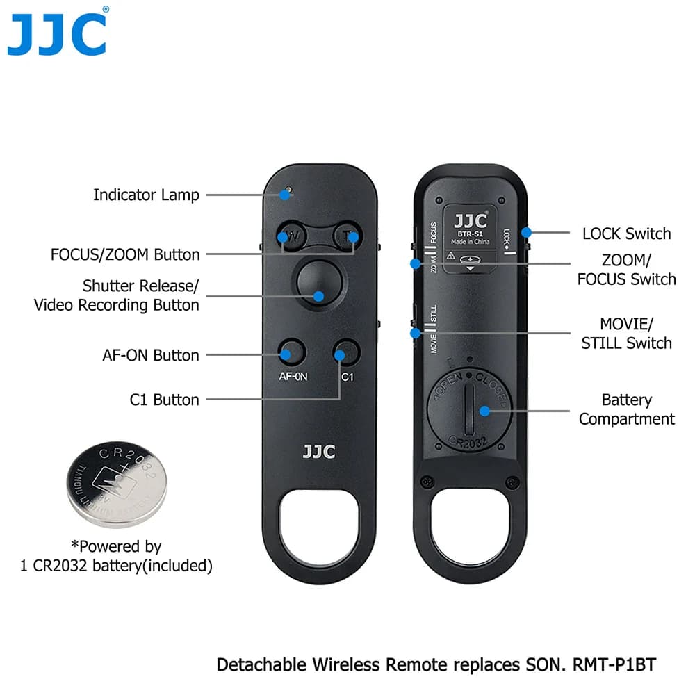 JJC GP-VPT2BT trépied de poignée de télécommande Bluetooth pour Sony A7 V A7V A7M5 ZV1 II ZVE10 ZVE1
