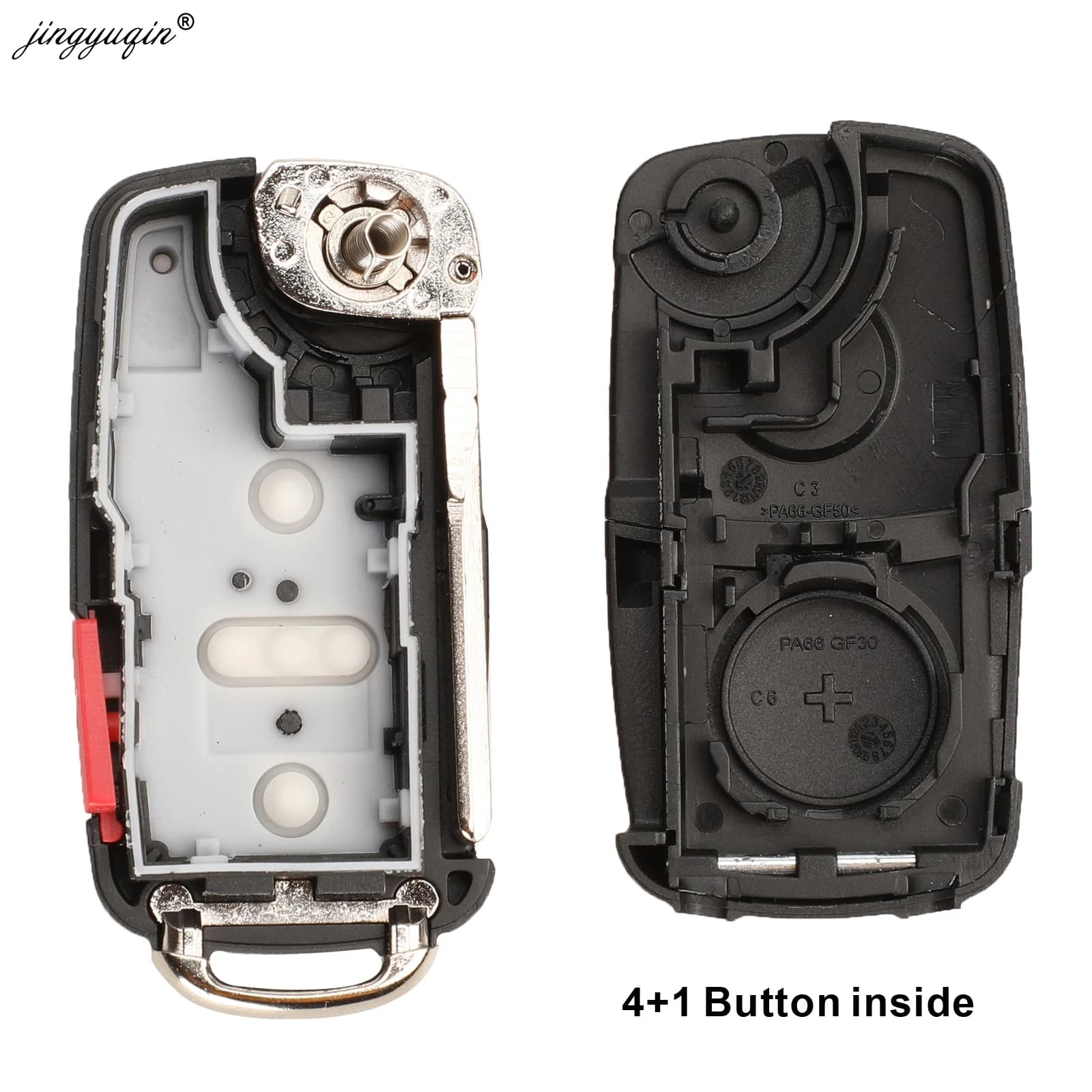 Jingyuqin 20 pièces/lot étui à clé pour nouveau VW Transporter Polo GOLF 202AD 202H télécommande pli