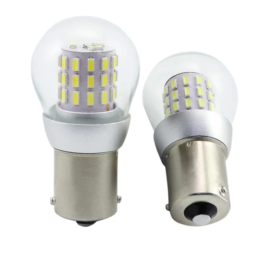 Ampoules LED S25 BA15S BA15D BAY15D 12-24V, lumière stroboscopique de Navigation P21W, Source de sta