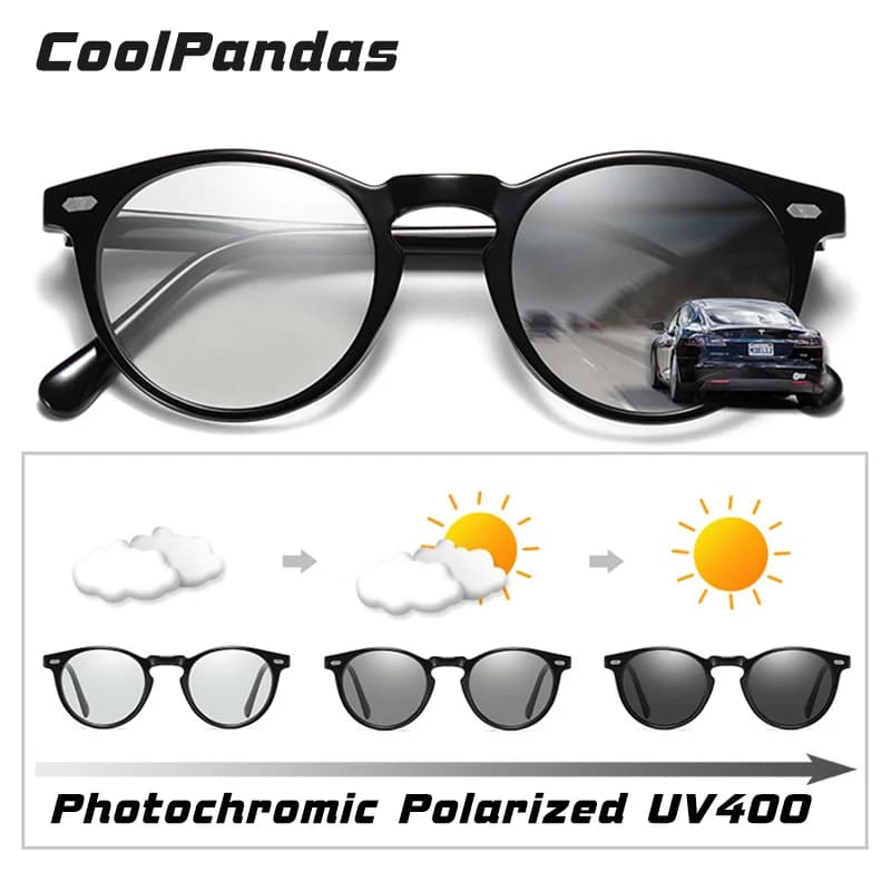 Cooldarer-Lunettes de soleil photochromiques unisexe, verres polarisés, pour la conduite, petit verr
