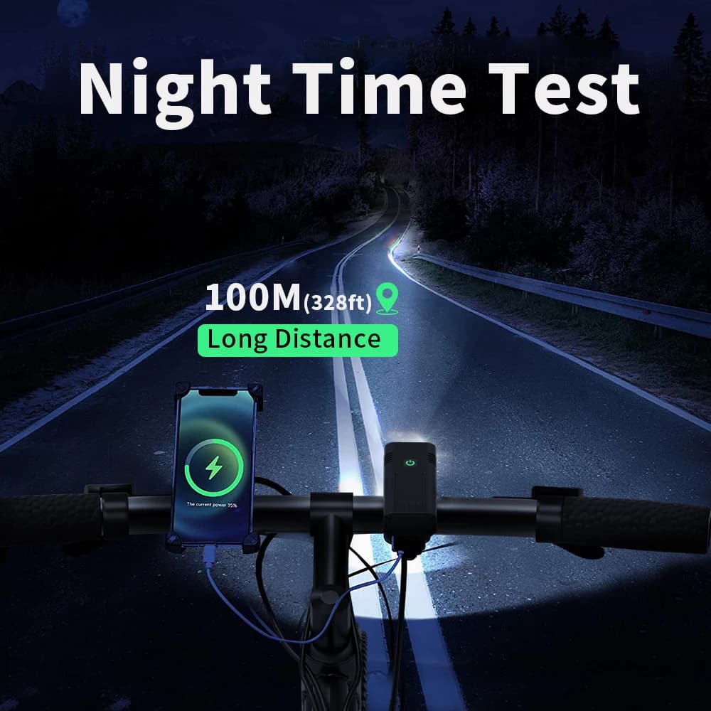 NATFIRE 6 LED lumière de vélo 3600 Lumen lampe de vélo Rechargeable lampe de poche avant et arrière 