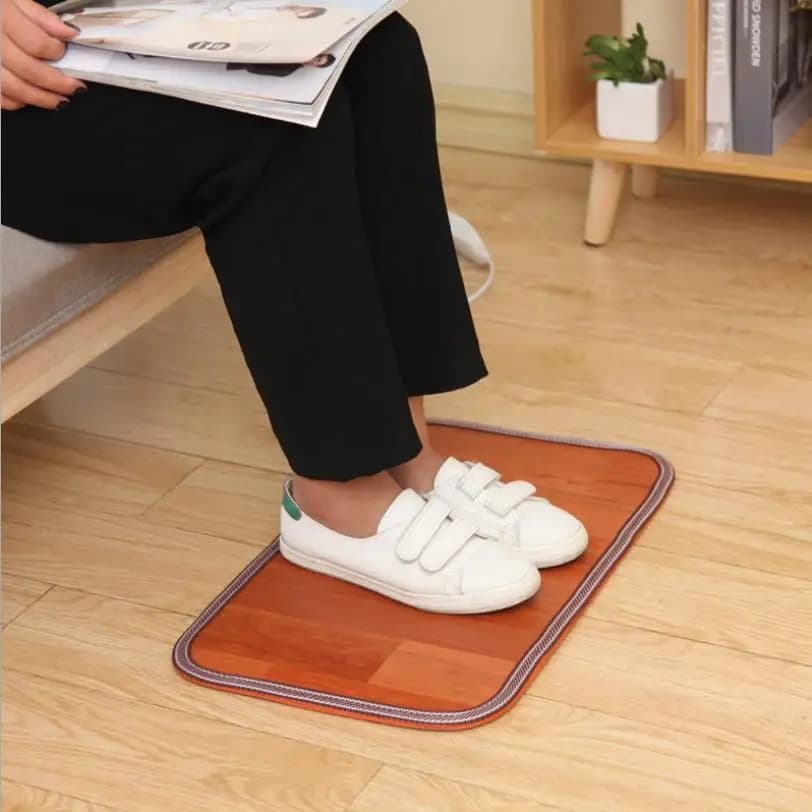 220V hiver chauffage tapis de pied bureau maison coussin chauffant électrique pieds chauds chauffage