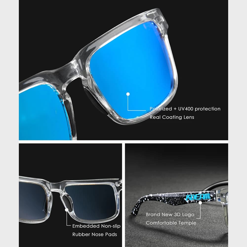KDEAM-Lunettes de soleil polarisées photochromiques, pêche, sport, équitation, lunettes de soleil av