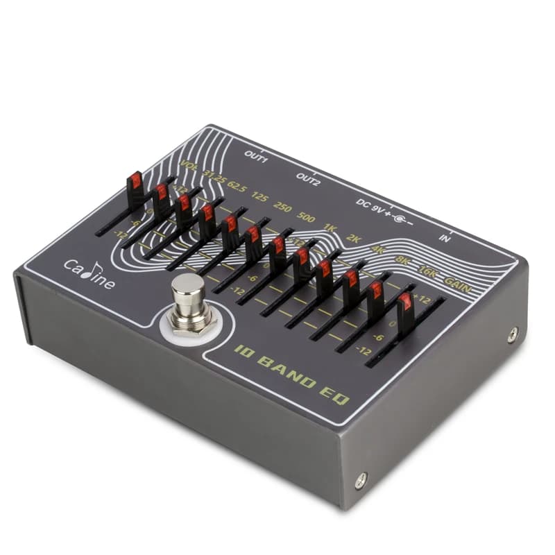 Caline CP-81 Pédale EQ JEEffprotected 10 Bandes avec Volume/Gain Verson 3.0