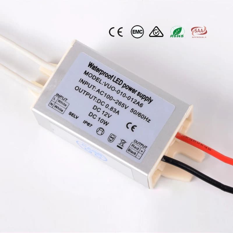 Alimentation LED étanche 10W 20W 45W 220V à 12V, pilote pour projecteurs LED, transformateur IP67