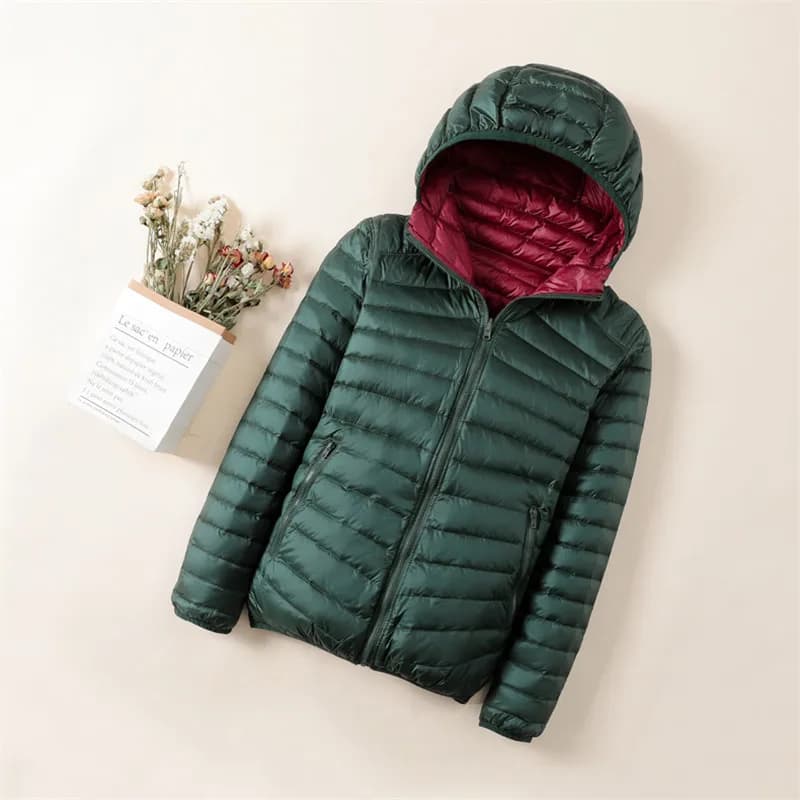 Sanishroly – doudoune réversible pour femme, manteau en duvet de canard blanc Ultra léger, 7XL, auto