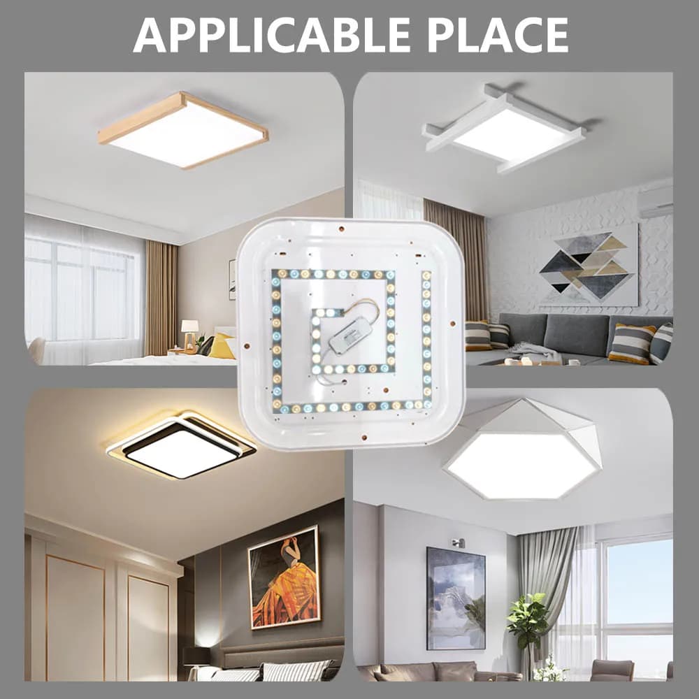 Panneau lumineux LED pour salon, 20W 40W, panneau lumineux carré haute puissance, Source de lampe à 
