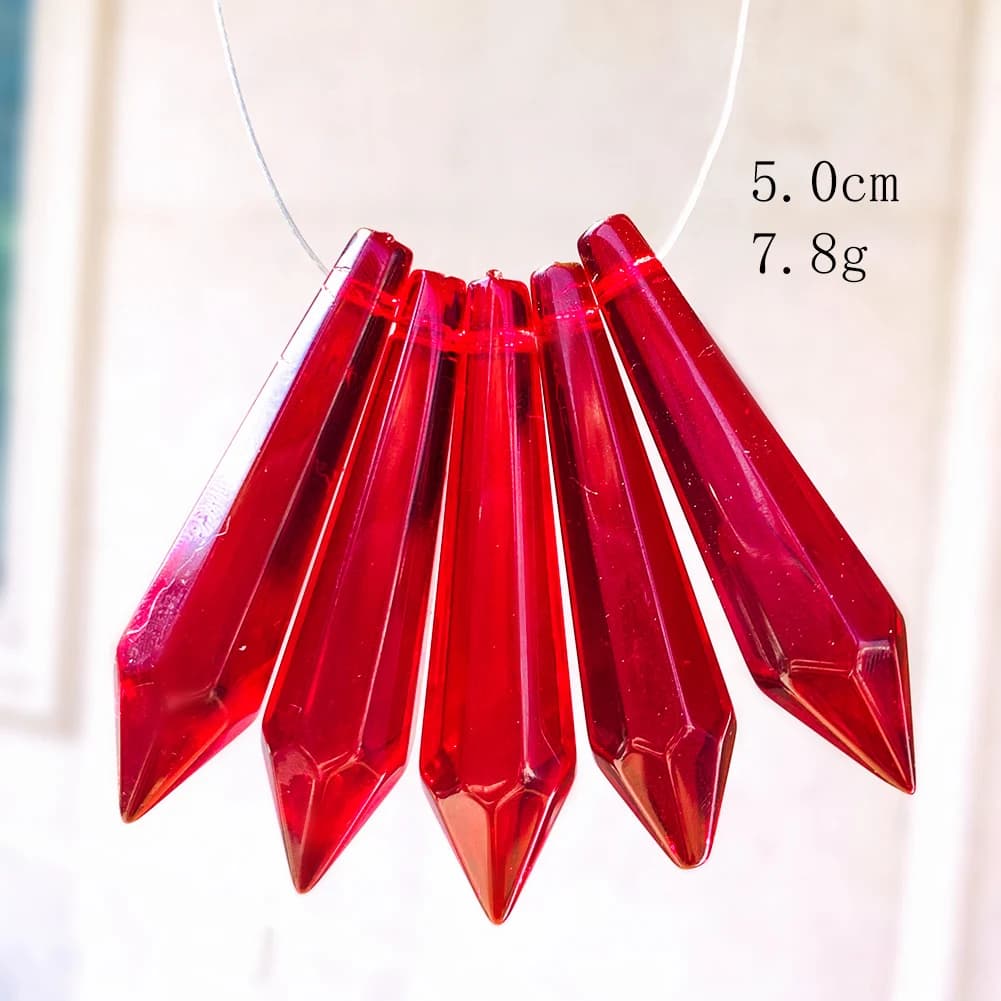 Lustre en perles de cristal pointues, citrolamp Prisms Glaçon, Suncatcher de perles de verre pour la