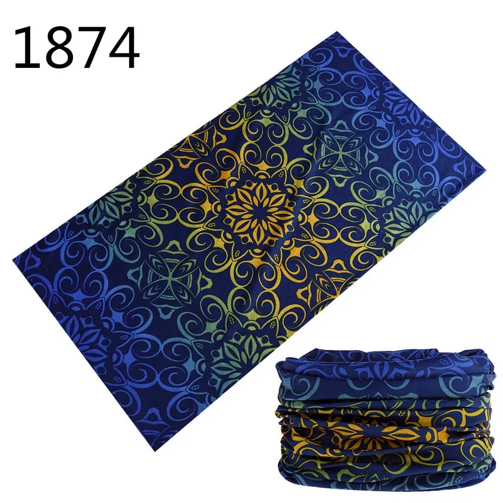 1851-1900 fleur feuille imprimé Bandana cou guêtre visage bouclier Sport Camping cyclisme pêche en p