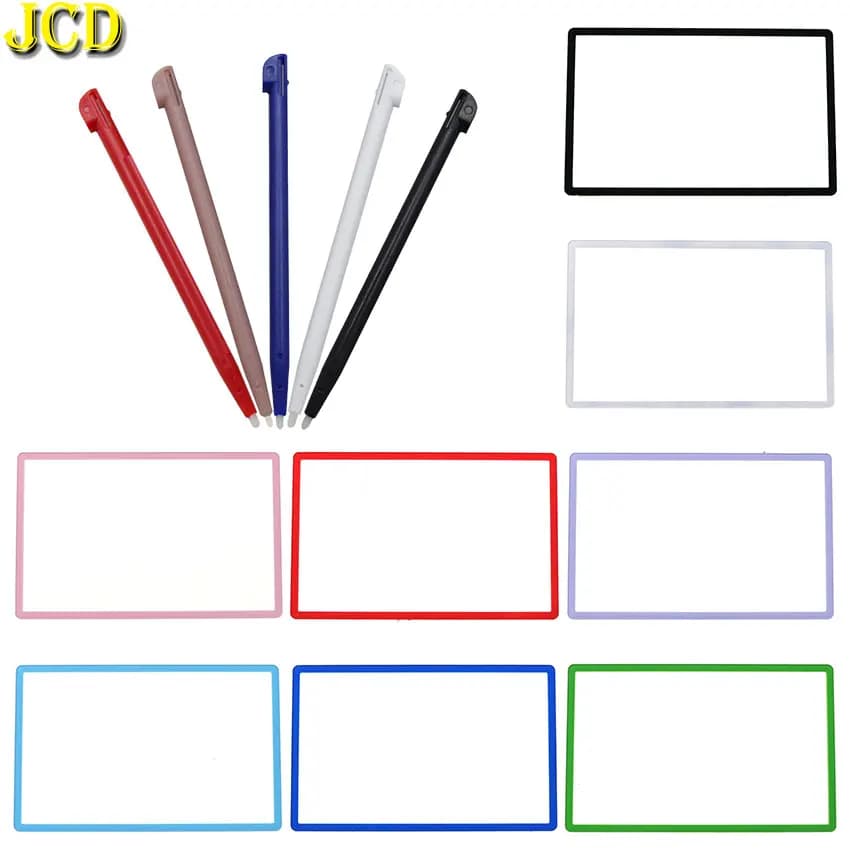 JCD – couvercle en plastique pour écran LCD supérieur et stylet tactile pour nintendo 2DS, pièce de 