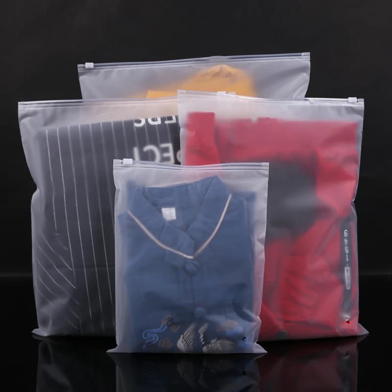TETP 10 pièces 14 fils/18 fils givré mat sac à fermeture éclair maison voyage stockage vêtements sou