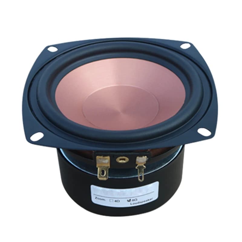Haut-parleur HiFi Mid Bass, Woofer 4 ", 40W, 4 Ohm, 8Ohm Mid Range, Audio Bass, 25 Core, Home Booksh