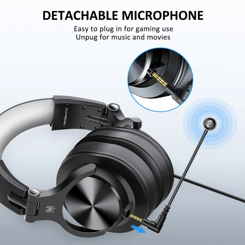 Oneodio – casque gaming de jeu filaire 3.5mm sur l'oreille avec Microphone détachable pour PC, ordin