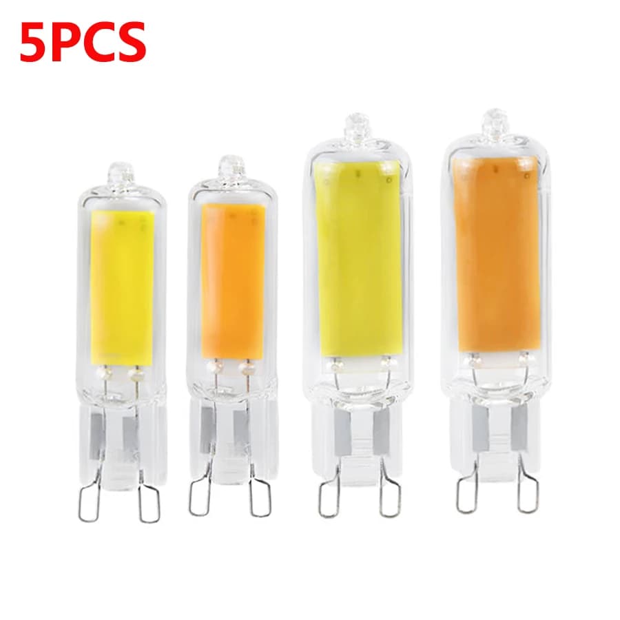 5 pièces G9 ampoule LED 220V 5W 7W 10W sans scintillement COB lampe à LED verre blanc froid/blanc ch