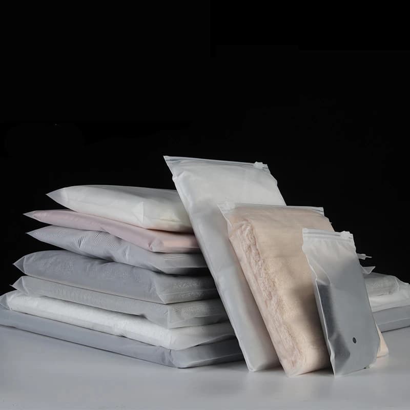 TETP 10 pièces 14 fils/18 fils givré mat sac à fermeture éclair maison voyage stockage vêtements sou