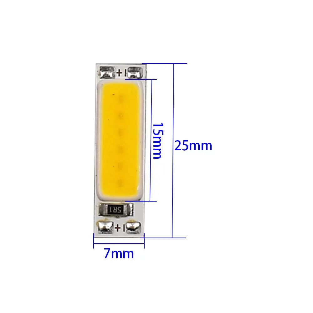 10 pièces 25mm petite puce LED COB 3.7V 5V 1W 3V lampe à LED pour éclairage de signalisation veilleu