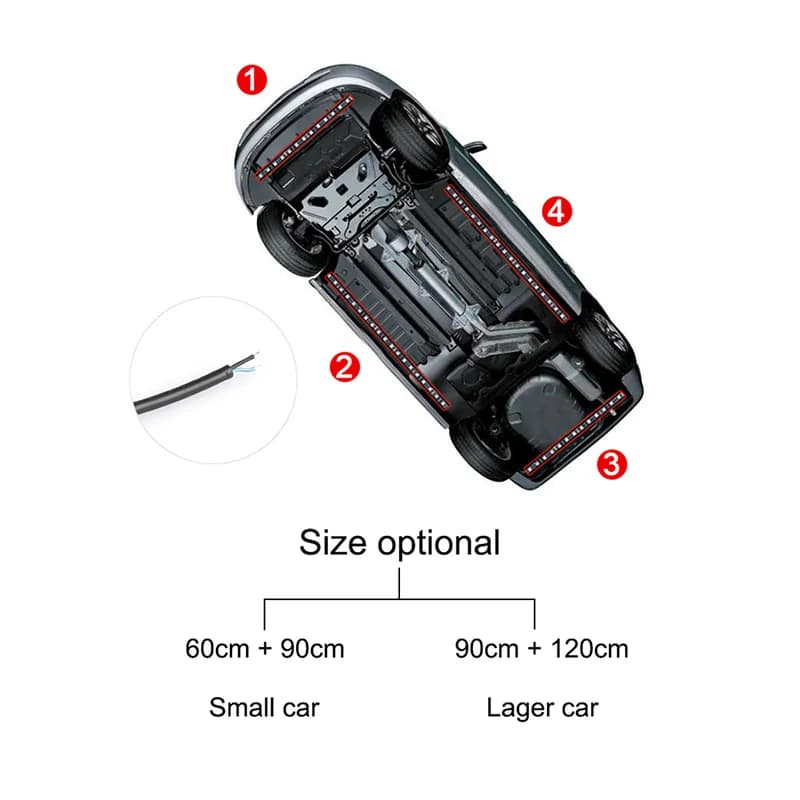 BLALION – bande lumineuse LED Flexible pour voiture, application sous le corps, contrôle du son à di