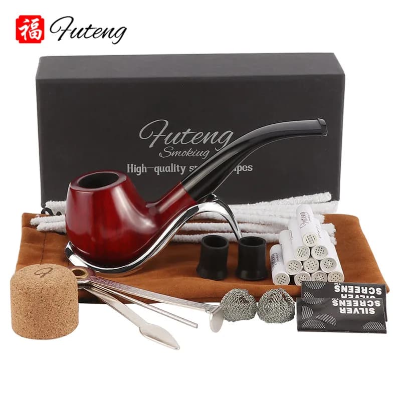 Nouveau Ensemble de tuyaux en bois de santal rouge créatif classique, accessoires, filtre de 9MM, tu