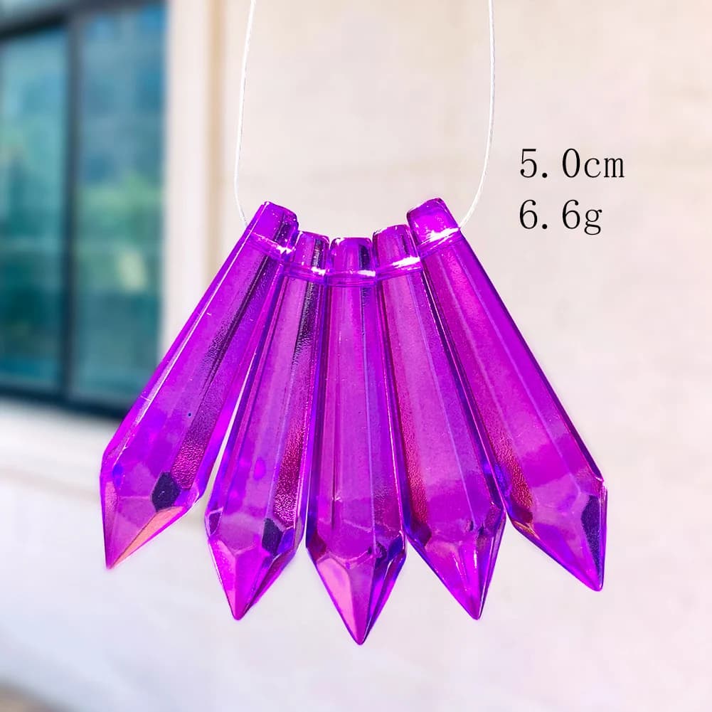 Lustre en perles de cristal pointues, citrolamp Prisms Glaçon, Suncatcher de perles de verre pour la