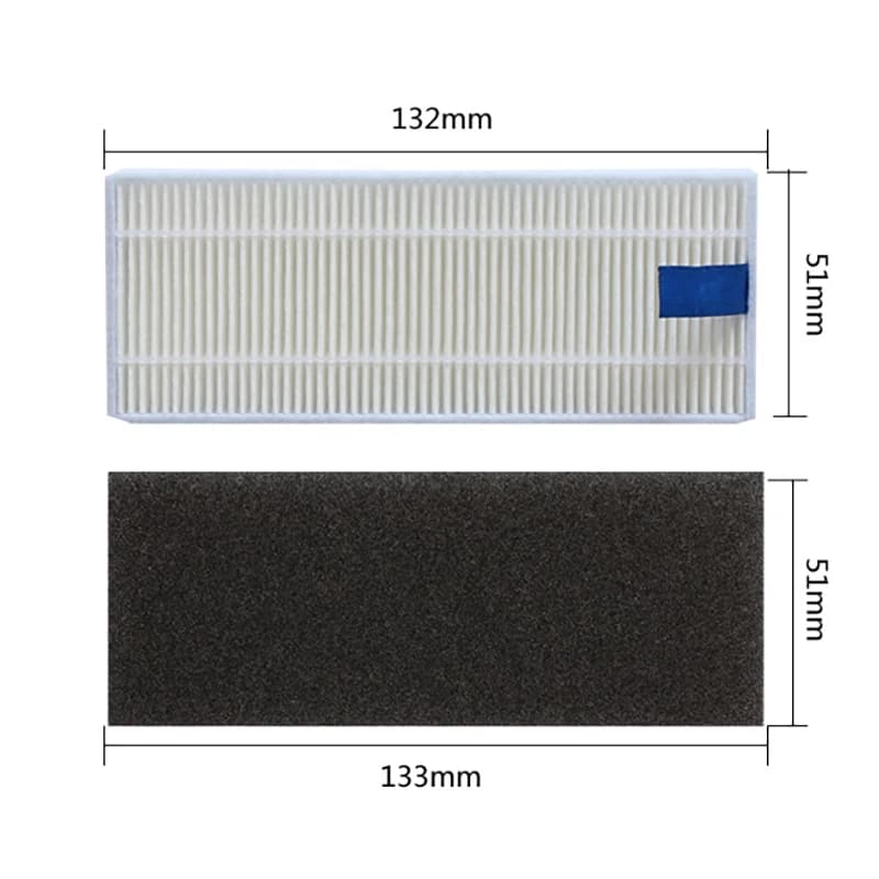 Filtre à brosse latérale HEPA pour aspirateur robot Tefal Rowenta Explorer 20 40 50 75 RG7687/RR7687