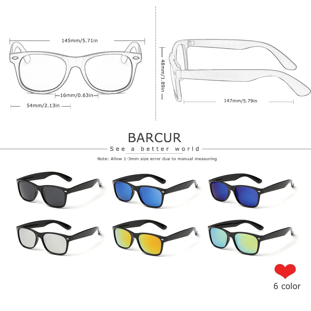 BARCUR lunettes rétro hommes lunettes de soleil Vintage mode classique marque lunettes femmes lunett