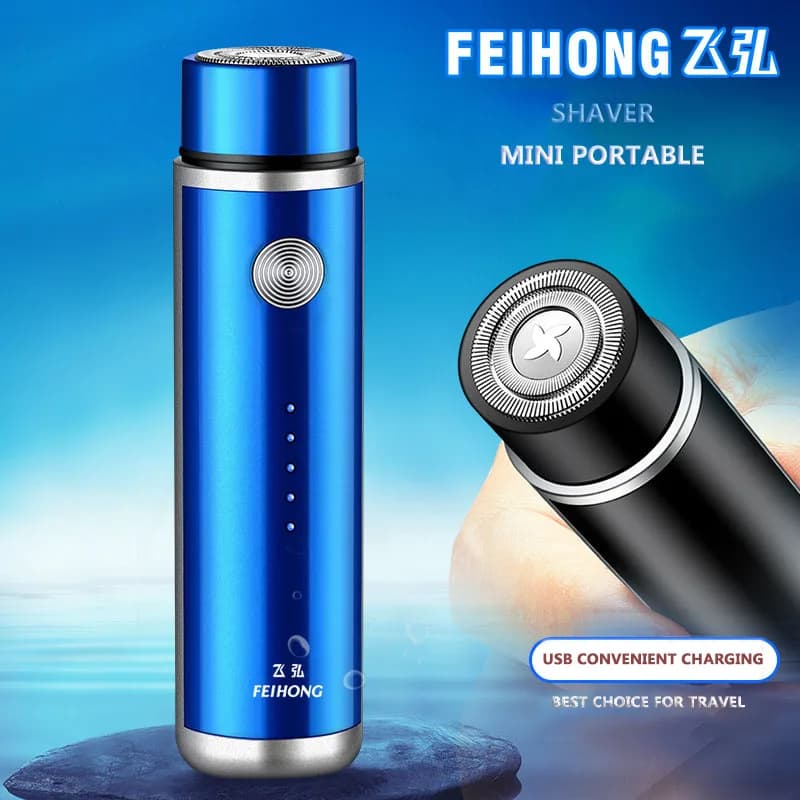 Mini rasoir électrique pour hommes, rasoir électrique Portable, couteau à barbe, chargeur USB, rasoi
