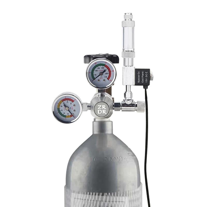 ZRDR bricolage Aquarium régulateur de CO2 compteur de bulles sans retour Kit d'électrovanne indépend