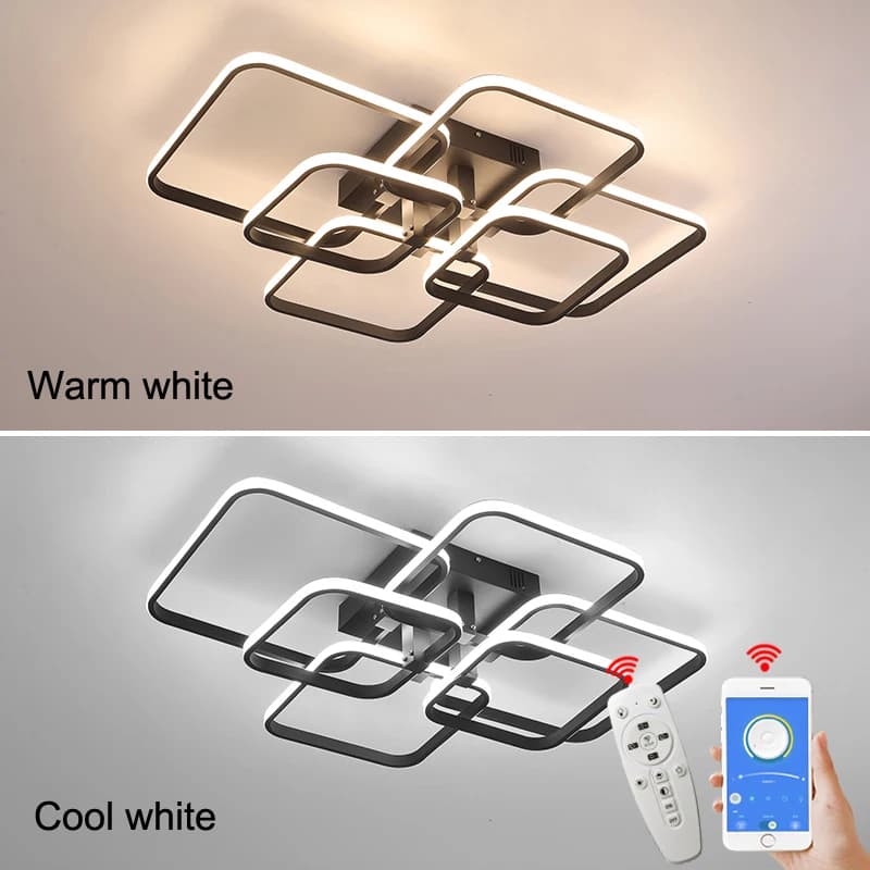 Télécommande + APP gradation plafond moderne à LEDs lumières lampe pour salon chambre AC110-220V Led