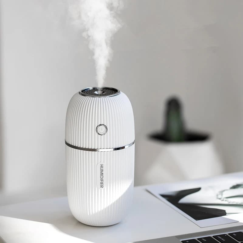 MI-Humidificateur portable USB à ultrasons, diffuseur d'huiles essentielles, d'arôme, lampe de nuit,