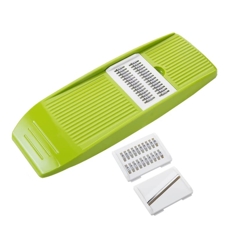 LMETJMA trancheuse à mandoline trancheuse à légumes en acier inoxydable avec 3 lames trancheuse à Ju