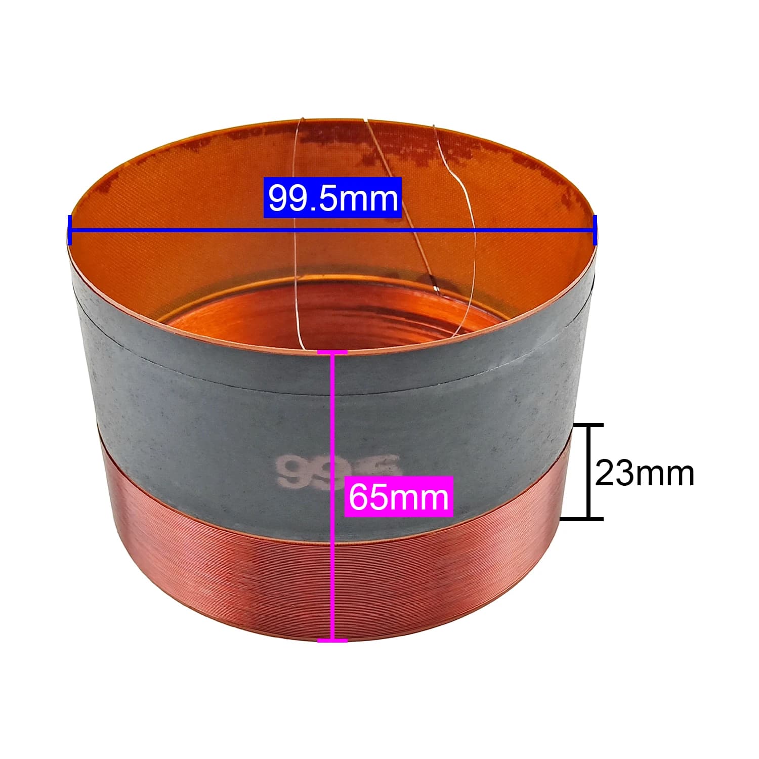 Bobine vocale de haut-parleur de 99.5mm, 8ohm, Fiber de verre, squelette, bobine de basse, fil de cu