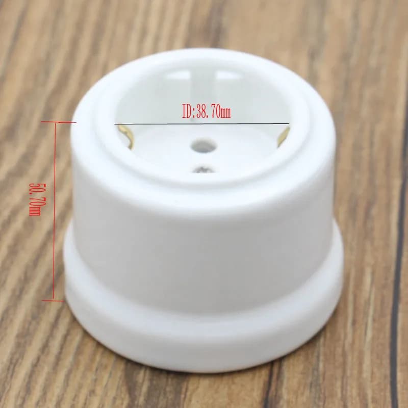AC 220-250V 16A norme européenne prise murale en céramique mise à la terre rechargeable femelle sans