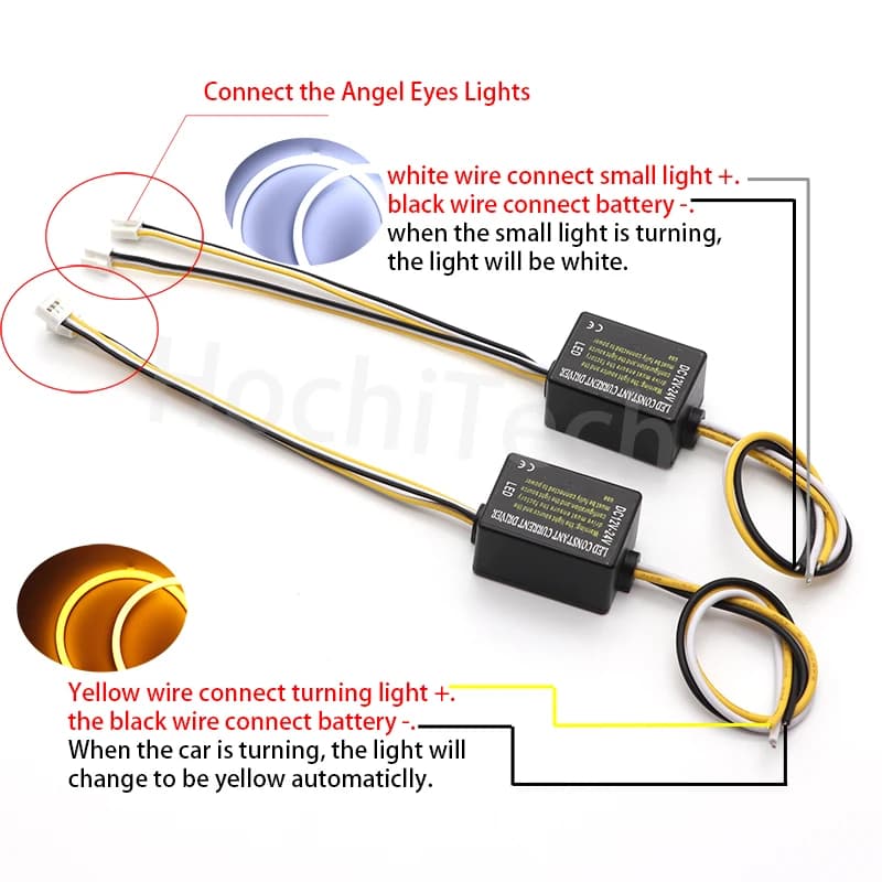 Kit DRL d'anneau d'oeil d'ange LED de commutation de lumière en coton SMD pour BMW E60 E61 LCI 528i 