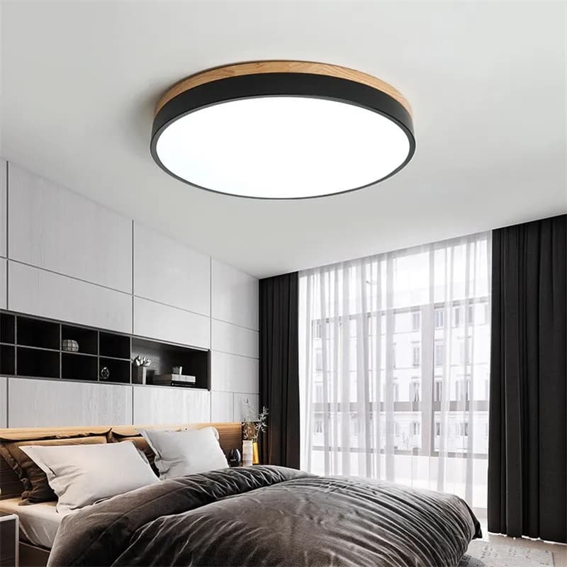 Plafonnier LED au design nordique moderne, luminaire circulaire multicolore, montage en surface, idé