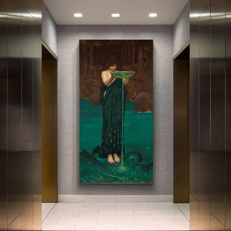 Citon William Waterhouse Poster, Cowce Invidiosa, Peinture à l'huile sur toile, World Famous Artwork