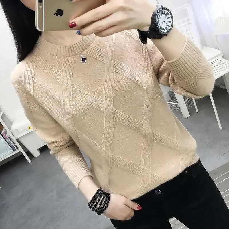 Fdfklak 2026 nouveau printemps automne Pull femmes hiver Pull ample laine fond épais chandails vêtem