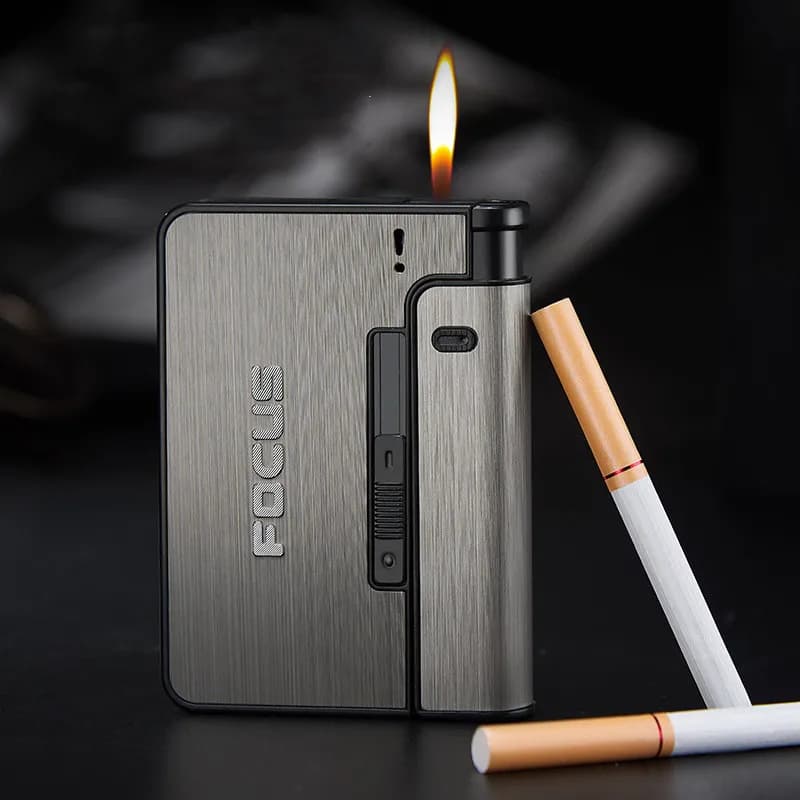 Etui à cigarettes automatique boîtes à cigarettes en métal 10 pièces capacité de Cigarette peut mont