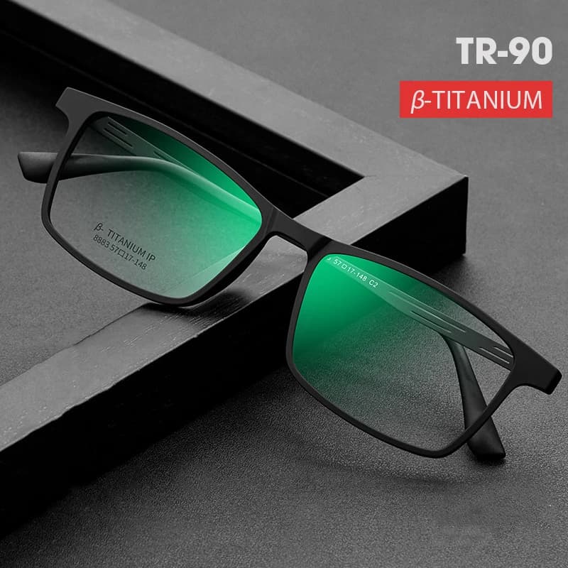 YIMARUILI hommes ultraléger confortable lunettes grande taille TR90 titane myopie hypermétropie opti