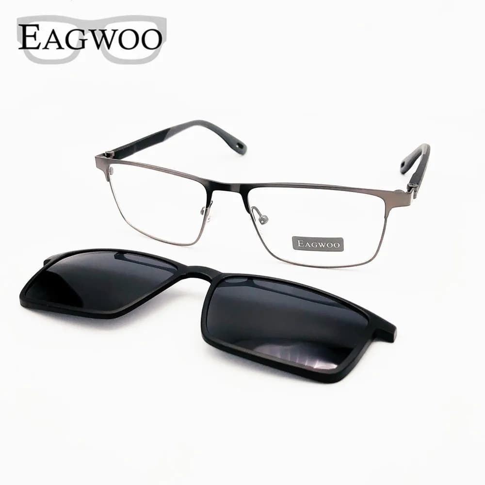 Lunettes de soleil pour hommes, monture optique métallique, monture carrée, Prescription, myopie, él
