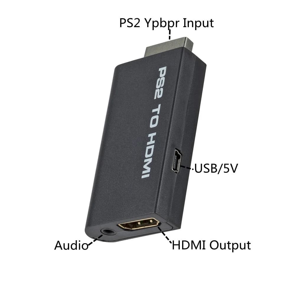 LccKaa – adaptateur convertisseur Audio-vidéo PS2 vers HDMI, 480i/480p/576i, avec sortie Audio 3.5mm