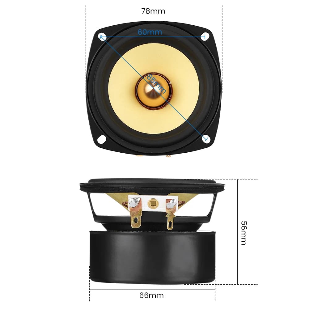 AIYIMA 2 pièces, haut-parleur audio portable pleine gamme de 3 pouces, 4 8 ohms, 25W, enceintes bibl