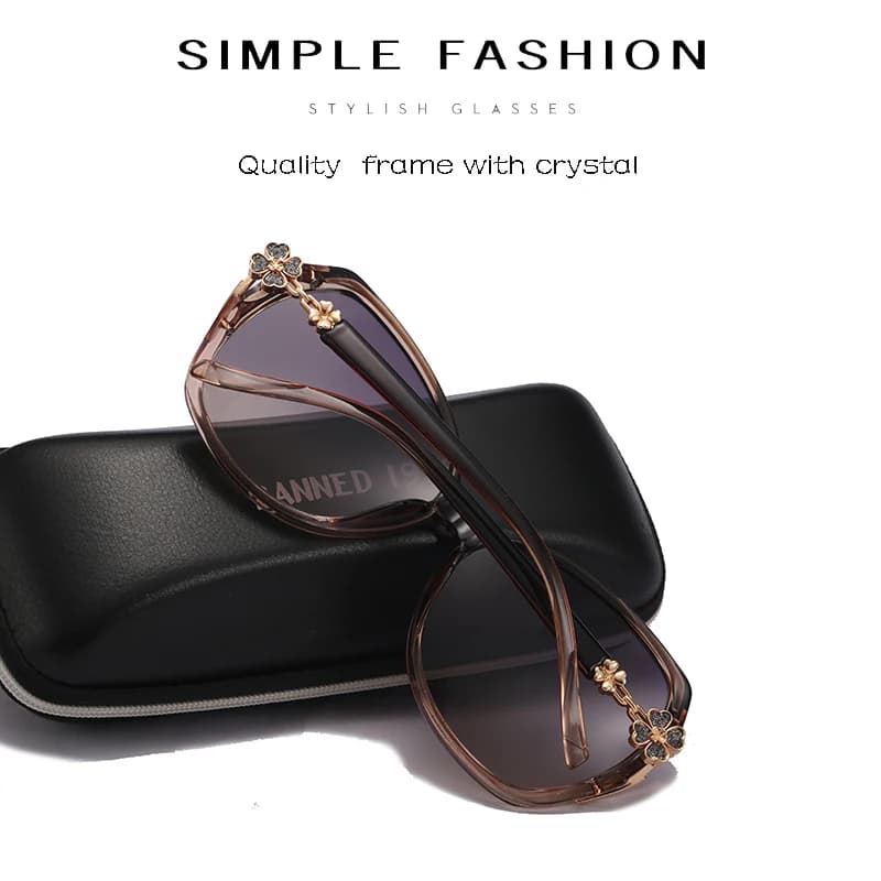 Gafas – lunettes de soleil polarisées de luxe pour femmes, verres de Protection UV400, cristal, Cool