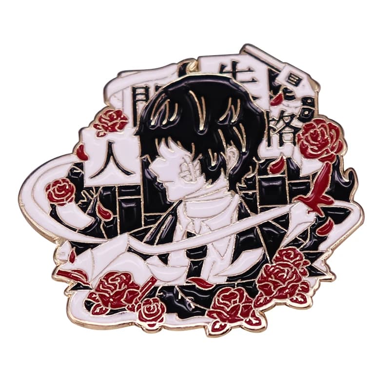Broche en émail Bungo Stray Dogs, broche Dazai Osamu, badge anime