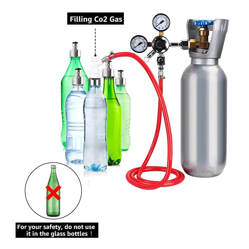 Ensemble de conduite de gaz à verrouillage à bille de 1.5 mètres, avec bouchon de carbonatation en a