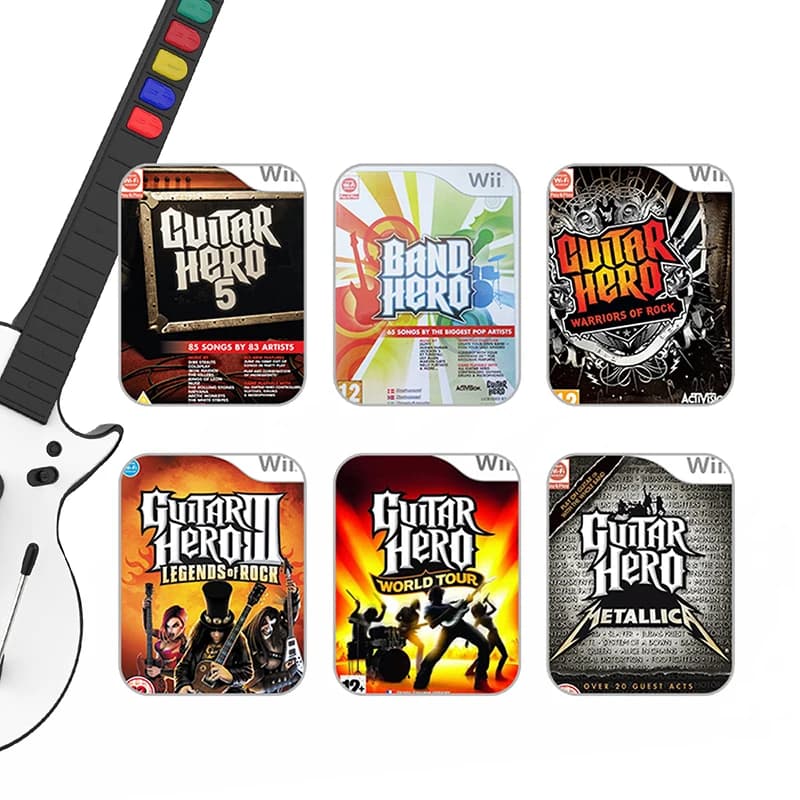 Manette sans fil Guitar Hero pour PC PS3 compatible avec les jeux Clone Hero Rock Band, joystick de 