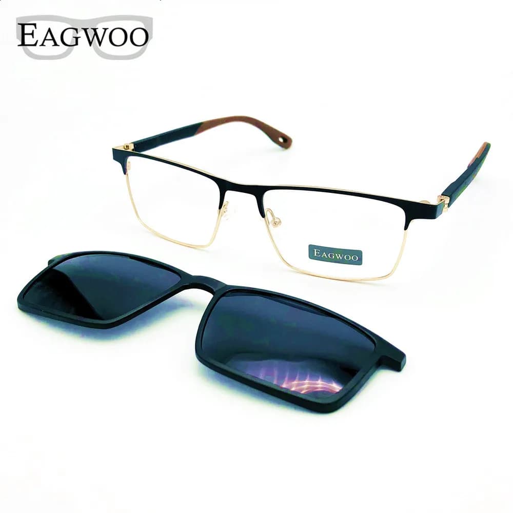 Lunettes de soleil pour hommes, monture optique métallique, monture carrée, Prescription, myopie, él