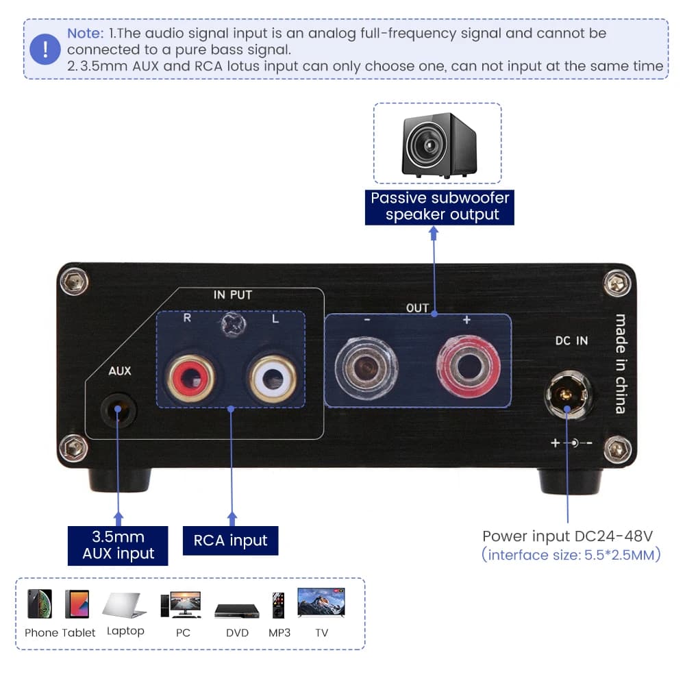 AIYIMA – amplificateur de puissance de haut-parleur, caisson de basses 600W, TPA3255, Audio, Mono so